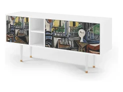 Móvel De Tv* Mueble de TV - 150х69х41 cm - T5 - The Studio , Branco Bege
