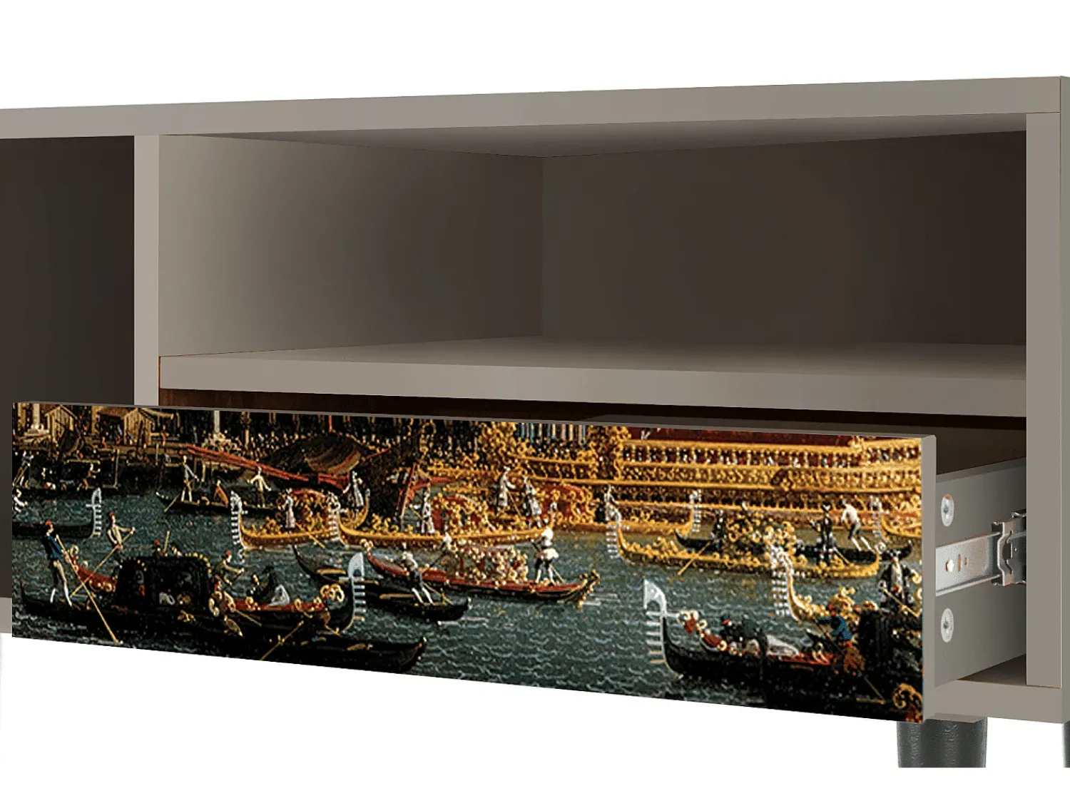 Móvel De Tv* Mueble de TV - 115х59х48 cm - T3 - The Bucintoro, Areia Bege