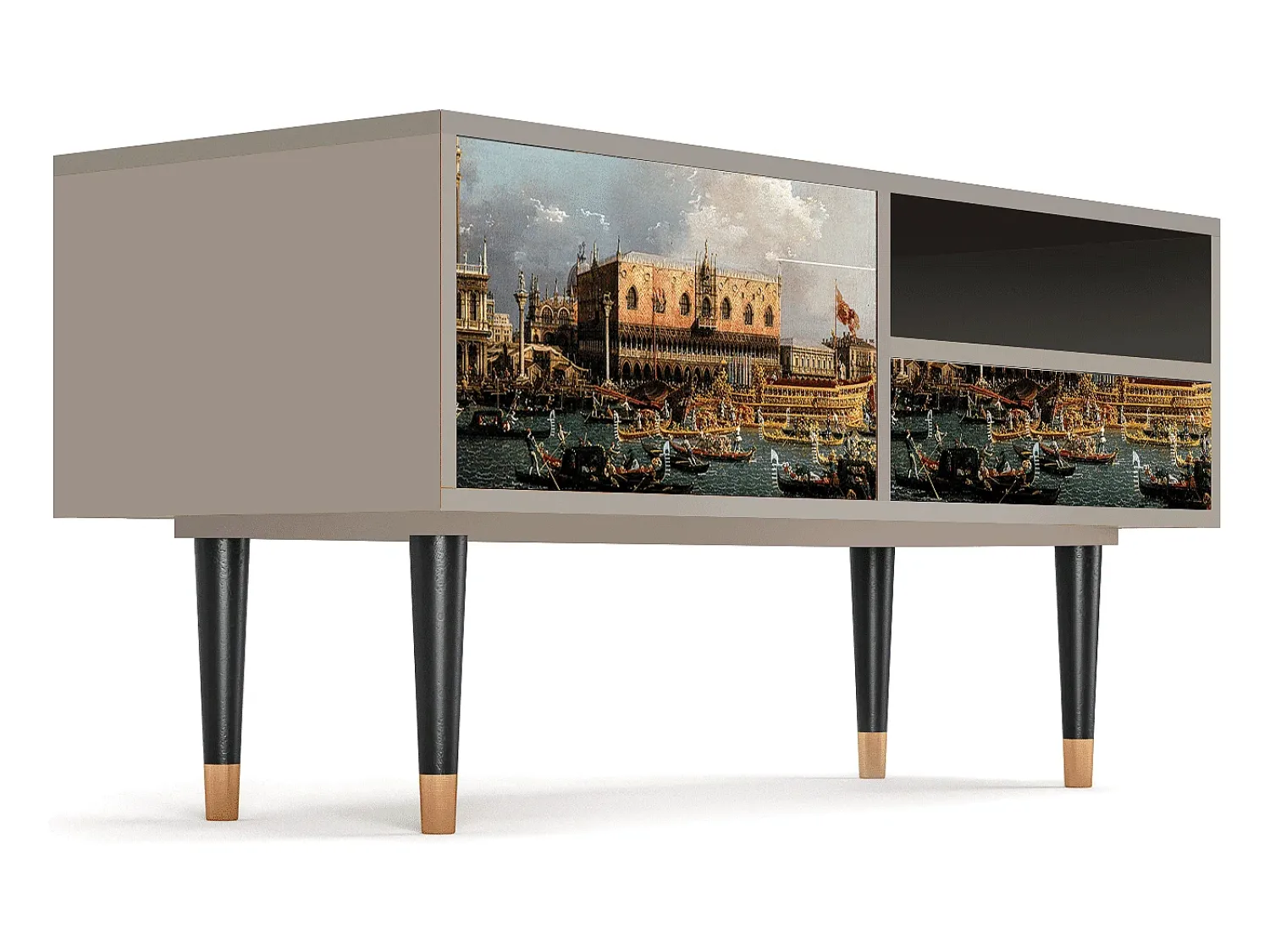 Móvel De Tv* Mueble de TV - 115х59х48 cm - T3 - The Bucintoro, Areia Bege