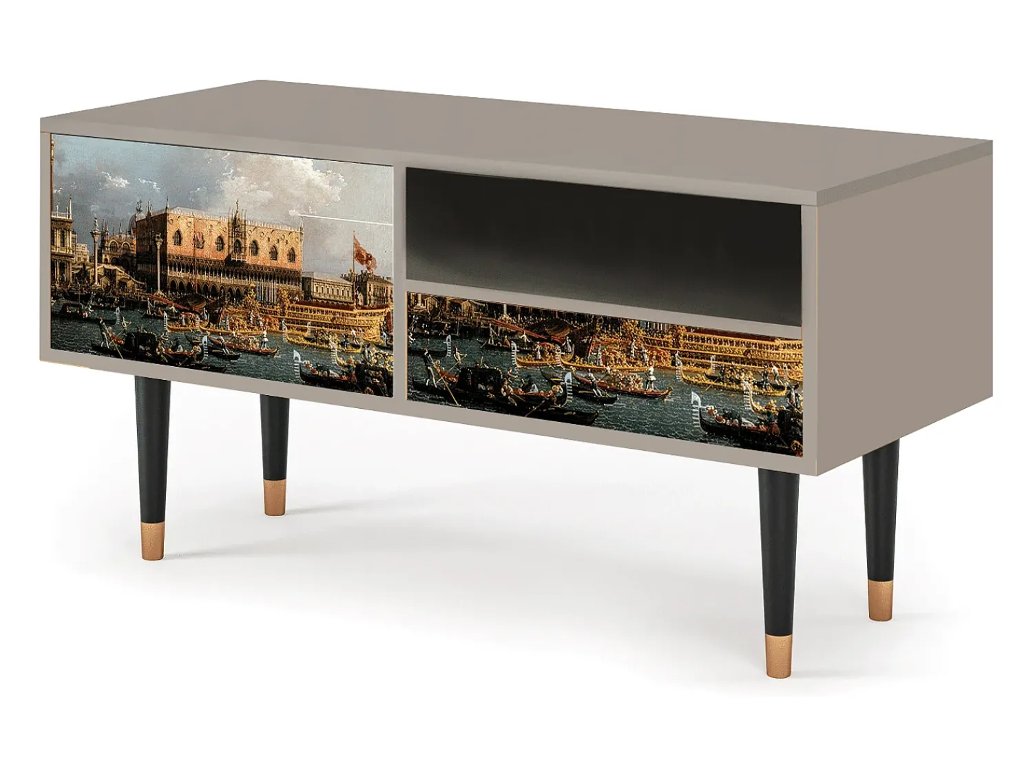 Móvel De Tv* Mueble de TV - 115х59х48 cm - T3 - The Bucintoro, Areia Bege