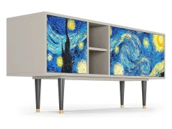 Móvel De Tv| Mueble de TV - 150х69х41 cm - T5 - The Starry Night , Areia Bege