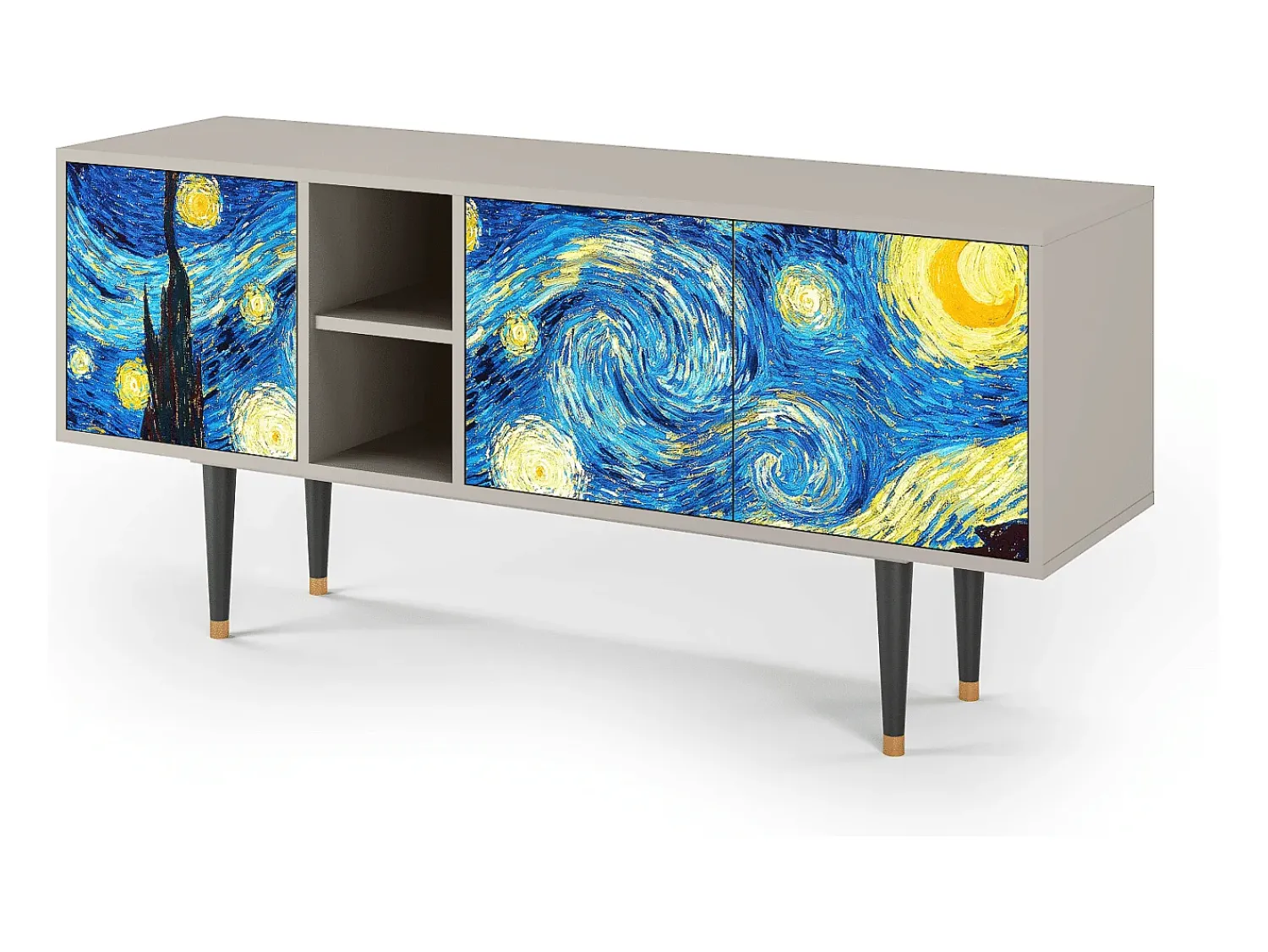 Móvel De Tv| Mueble de TV - 150х69х41 cm - T5 - The Starry Night , Areia Bege