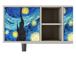 Móvel De Tv| Mueble de TV - 150х69х41 cm - T5 - The Starry Night , Areia Bege