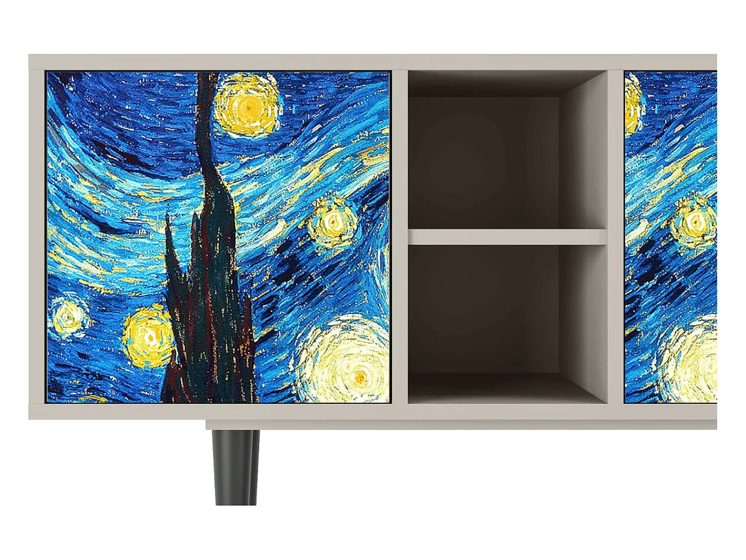 Móvel De Tv| Mueble de TV - 150х69х41 cm - T5 - The Starry Night , Areia Bege