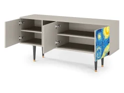 Móvel De Tv| Mueble de TV - 150х69х41 cm - T5 - The Starry Night , Areia Bege
