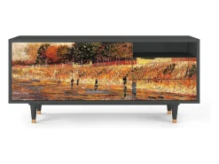 Mueble de TV - 125х56х41 cm - T7 - The Banks, Antracite^ Móvel De Tv