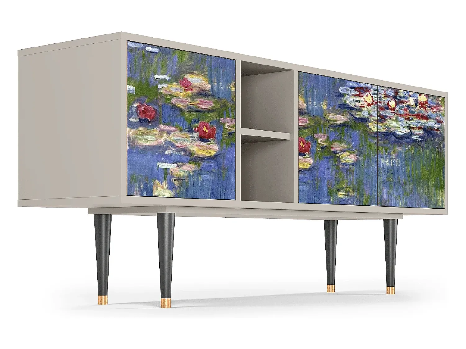 Móvel De Tv* Mueble de TV - 150х69х41 cm - T5 - The water lily pond , Areia Bege