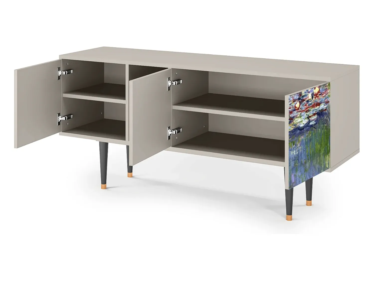 Móvel De Tv* Mueble de TV - 150х69х41 cm - T5 - The water lily pond , Areia Bege