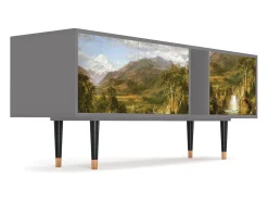 Móvel De Tv| Mueble de TV - 170х69х48 cm - T1 - The Heart of the Andes , Cinza Cinzento
