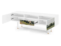 Móvel De Tv* Mueble de TV - 170х59х41 cm - T6 - The Poppy Field , Branco Bege