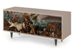 Móvel De Tv| Mueble de TV - 125х56х41 cm - T7 - The Fall, Latte Bege