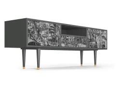 Best Mueble de TV - 170х59х41 cm - T6 - The Festival of Saint, Antracite Cinza antracite