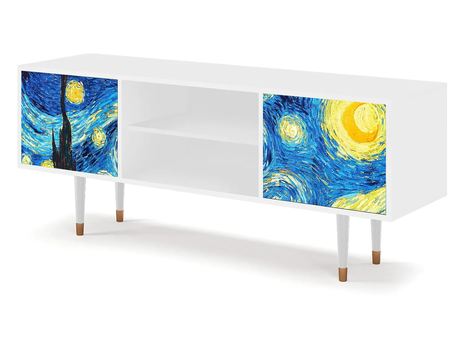 Móvel De Tv| Mueble de TV - 170х69х48 cm - T2 - The Starry Night , Branco Bege