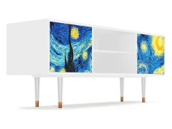 Móvel De Tv| Mueble de TV - 170х69х48 cm - T2 - The Starry Night , Branco Bege