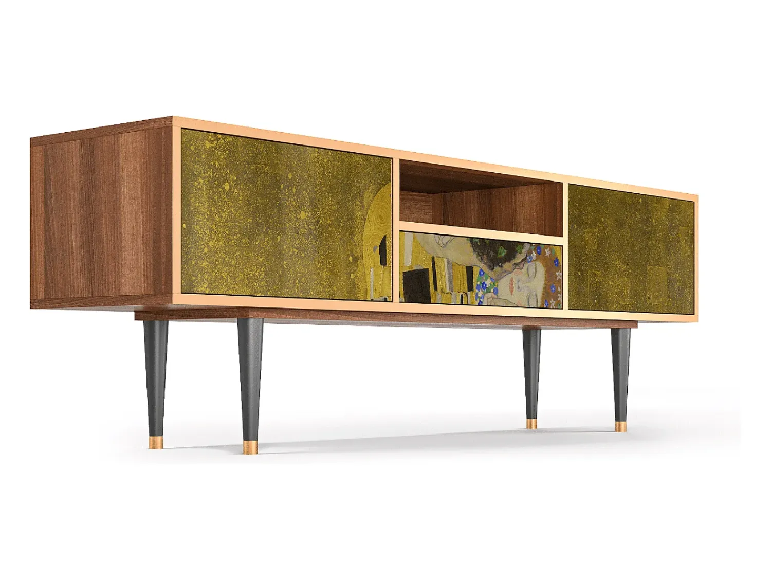 Sale Mueble de TV - 170х59х41 cm - T6 - The Kiss by Klimt , Nogueira Castanho