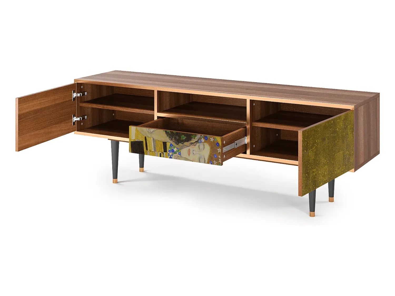 Sale Mueble de TV - 170х59х41 cm - T6 - The Kiss by Klimt , Nogueira Castanho