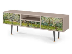 Móvel De Tv* Mueble de TV - 170х59х41 cm - T6 - The Branco Orchard, Areia Bege