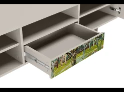 Móvel De Tv* Mueble de TV - 170х59х41 cm - T6 - The Branco Orchard, Areia Bege