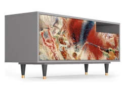 Sale Mueble de TV - 125х56х41 cm - T7 - The City Rises, Cinza Cinzento