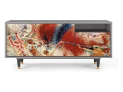 Sale Mueble de TV - 125х56х41 cm - T7 - The City Rises, Cinza Cinzento