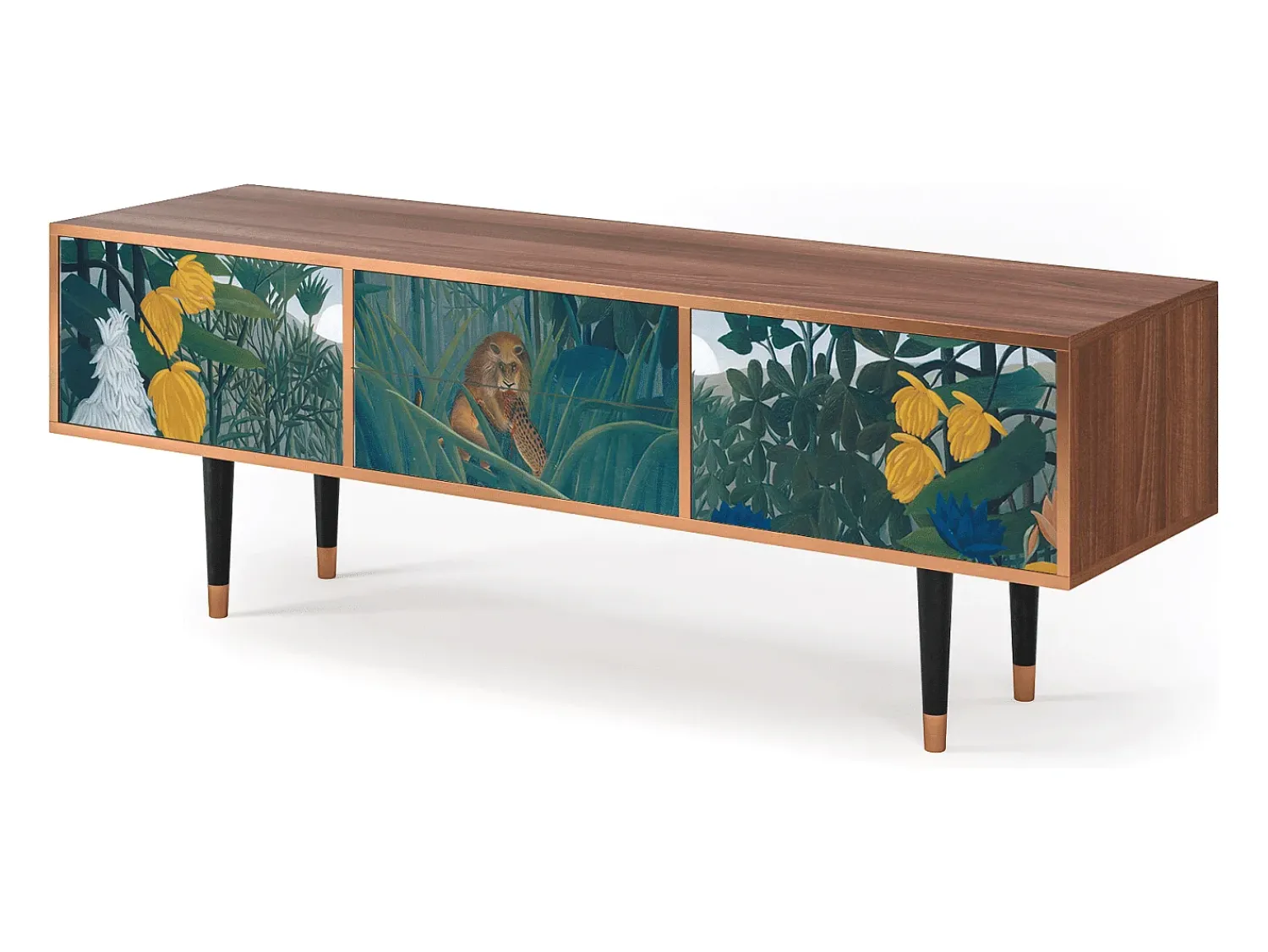 Móvel De Tv| Mueble de TV - 170х59х48 cm - T4 - The Repast of the Lion, Nogueira Castanho