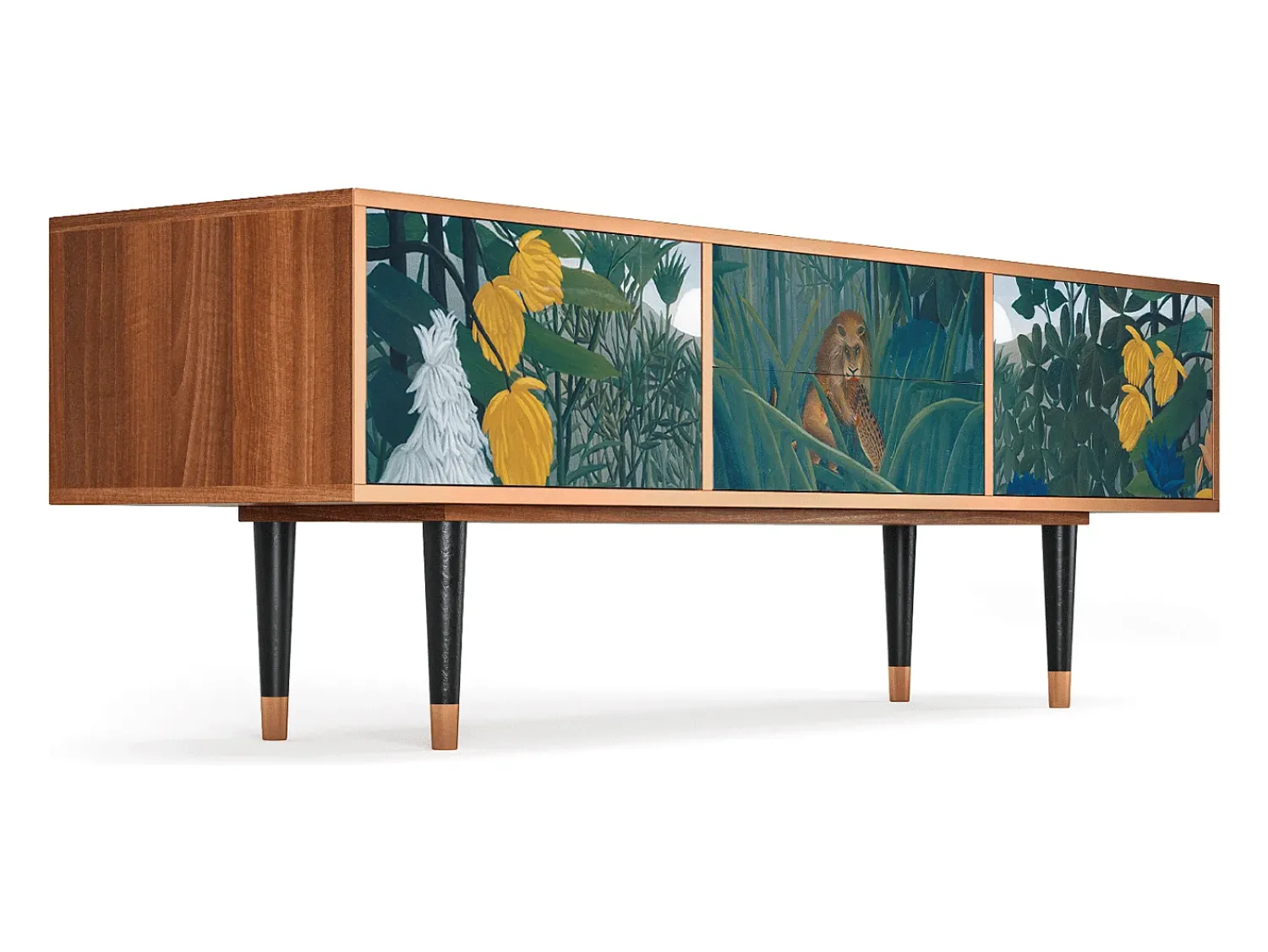 Móvel De Tv| Mueble de TV - 170х59х48 cm - T4 - The Repast of the Lion, Nogueira Castanho