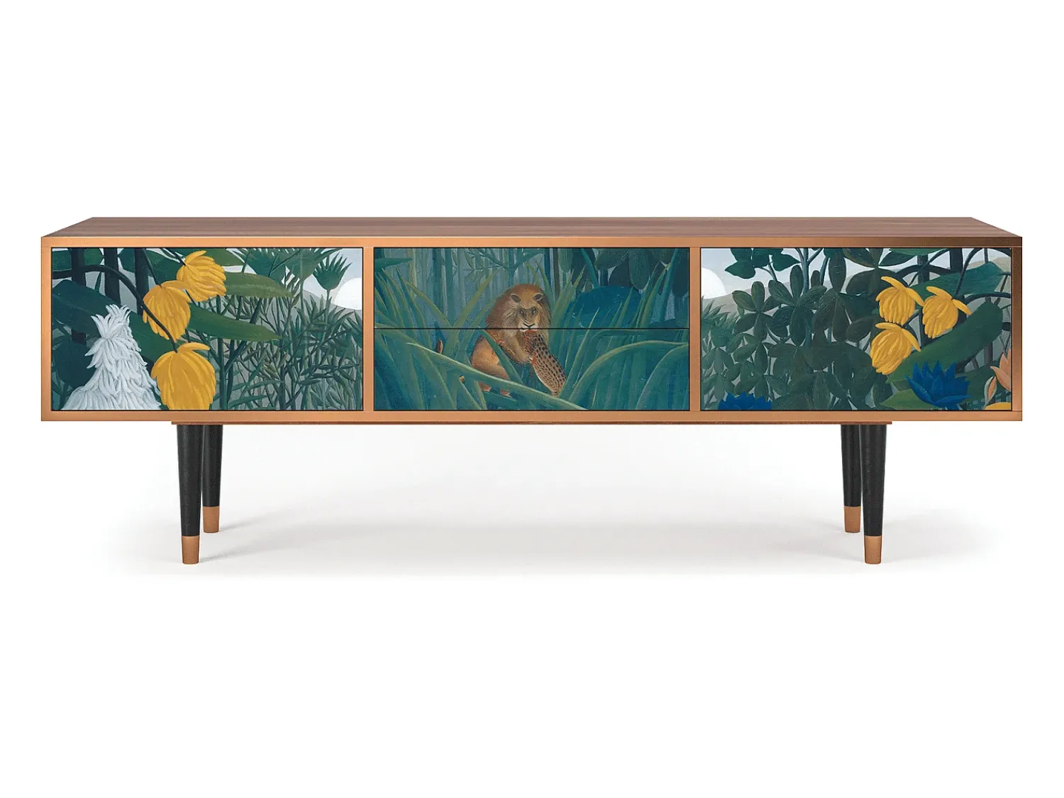 Móvel De Tv| Mueble de TV - 170х59х48 cm - T4 - The Repast of the Lion, Nogueira Castanho