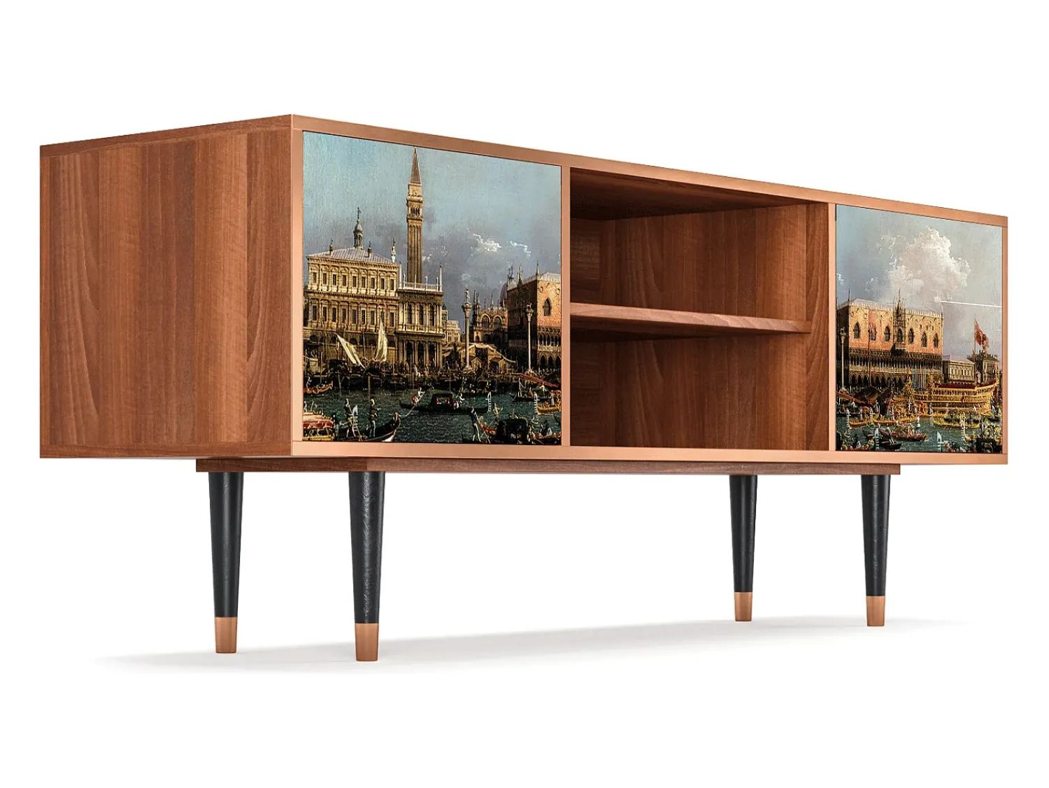 Outlet Mueble de TV - 170х69х48 cm - T2 - The Bucintoro, Nogueira Castanho