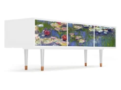 Móvel De Tv* Mueble de TV - 170х59х48 cm - T4 - The water lily pond , Branco Bege