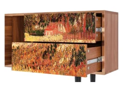 Móvel De Tv| Mueble de TV - 170х69х48 cm - T1 - The Banks, Nogueira Castanho