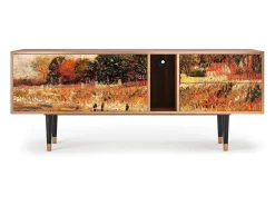 Móvel De Tv| Mueble de TV - 170х69х48 cm - T1 - The Banks, Nogueira Castanho