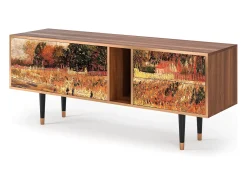 Móvel De Tv| Mueble de TV - 170х69х48 cm - T1 - The Banks, Nogueira Castanho