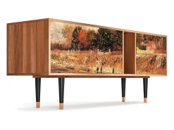 Móvel De Tv| Mueble de TV - 170х69х48 cm - T1 - The Banks, Nogueira Castanho