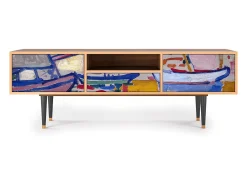Móvel De Tv* Mueble de TV - 170х59х41 cm - T6 - The Port of Collioure , Nogueira Castanho