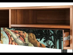 Móvel De Tv| Mueble de TV - 115х59х48 cm - T3 - The Birth of Venus, Nogueira Castanho