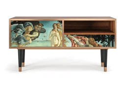 Móvel De Tv| Mueble de TV - 115х59х48 cm - T3 - The Birth of Venus, Nogueira Castanho