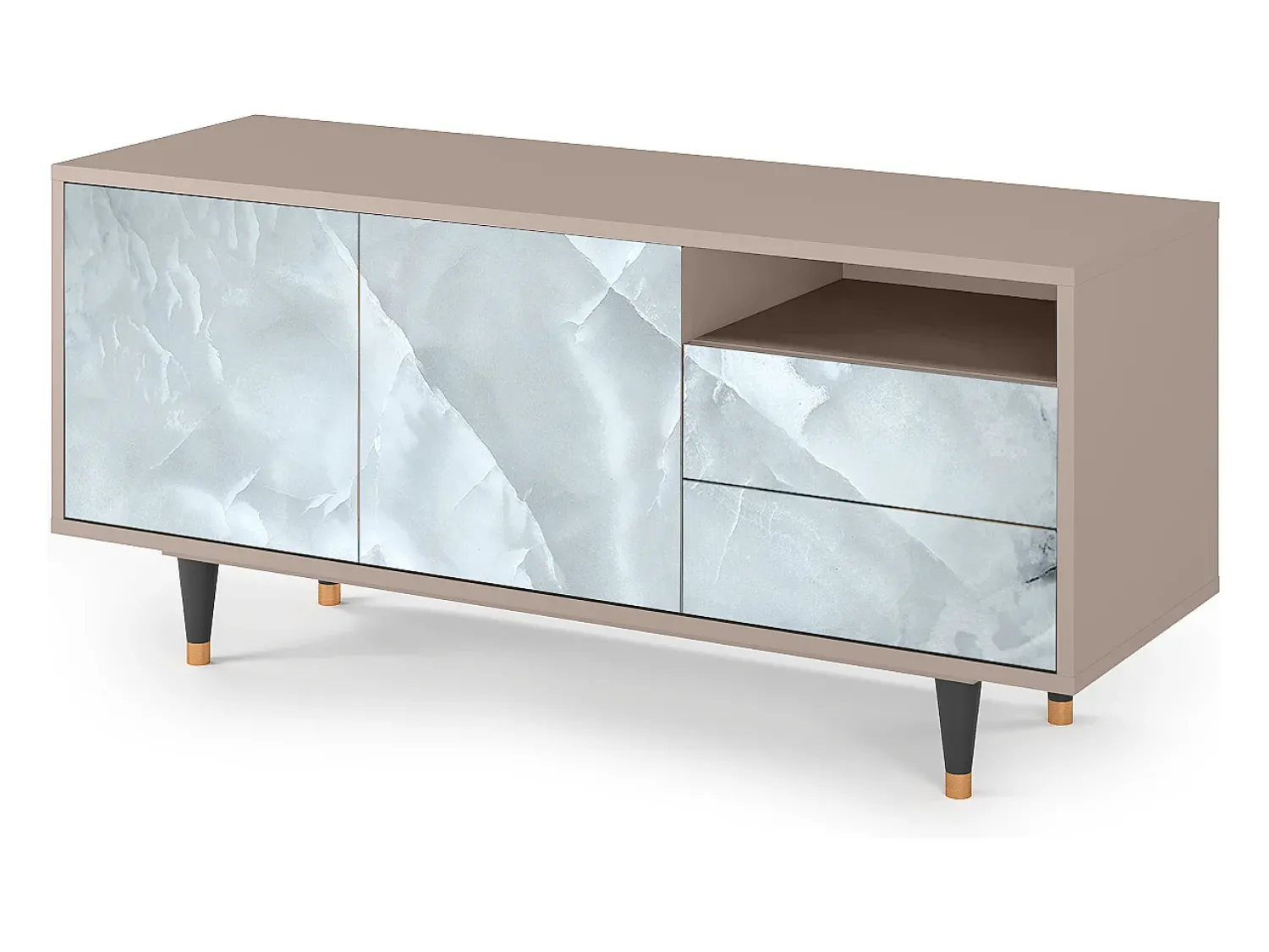 Móvel De Tv* Mueble de TV - 125х56х41 cm - T7 - The Onyx, Latte Bege