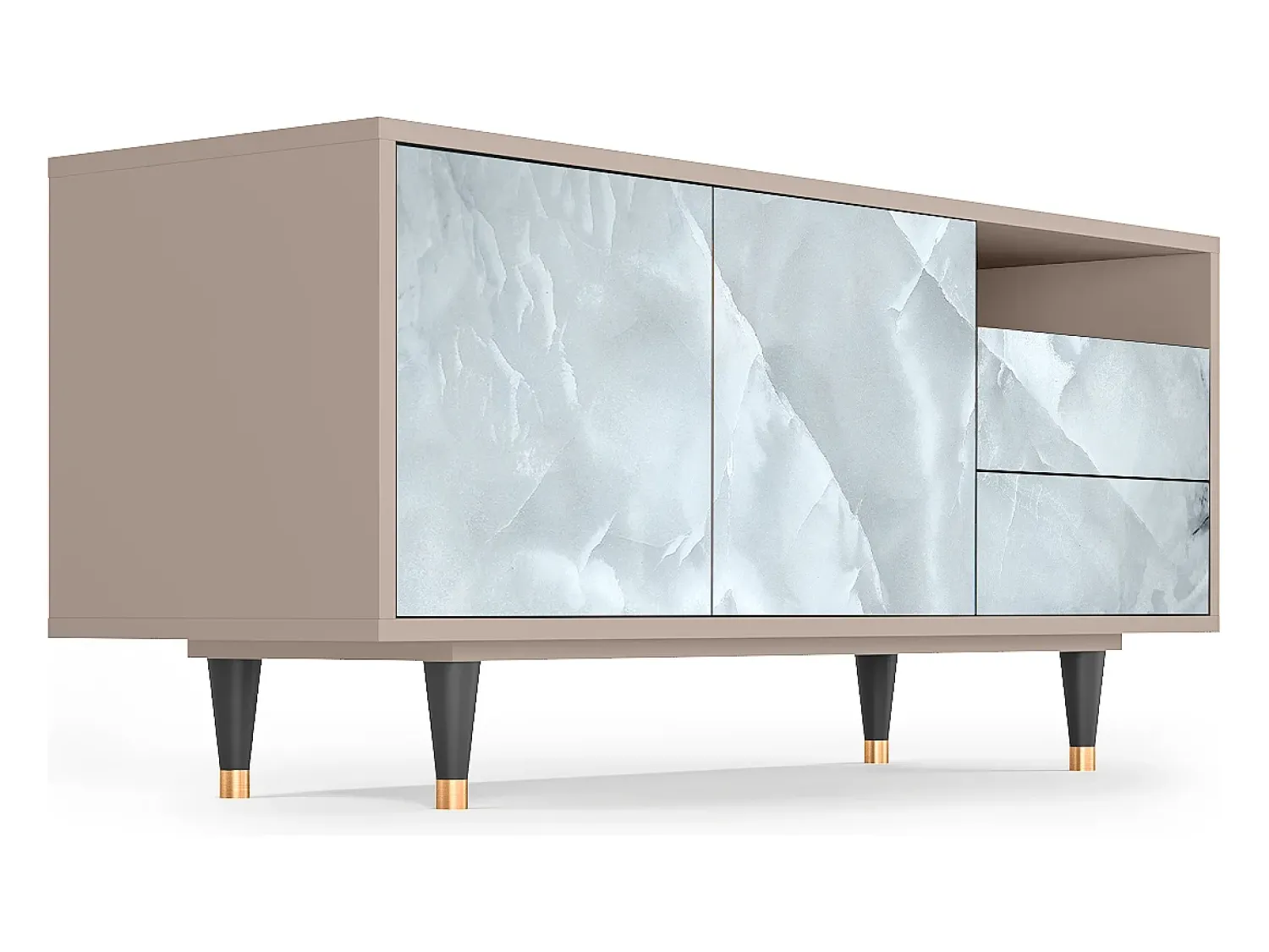 Móvel De Tv* Mueble de TV - 125х56х41 cm - T7 - The Onyx, Latte Bege