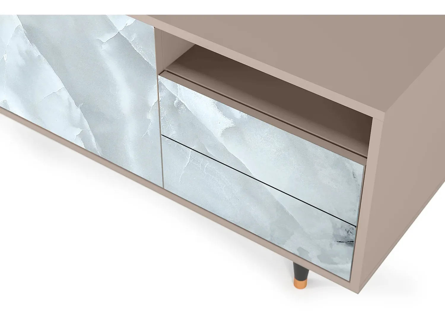 Móvel De Tv* Mueble de TV - 125х56х41 cm - T7 - The Onyx, Latte Bege