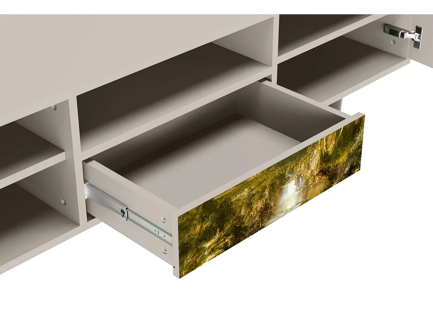Móvel De Tv* Mueble de TV - 170х59х41 cm - T6 - The Heart of the Andes , Areia Bege