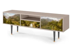 Móvel De Tv* Mueble de TV - 170х59х41 cm - T6 - The Heart of the Andes , Areia Bege