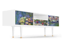 Mueble de TV - 170х59х41 cm - T6 - The water lily pond , Branco^ Móvel De Tv