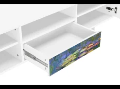 Mueble de TV - 170х59х41 cm - T6 - The water lily pond , Branco^ Móvel De Tv
