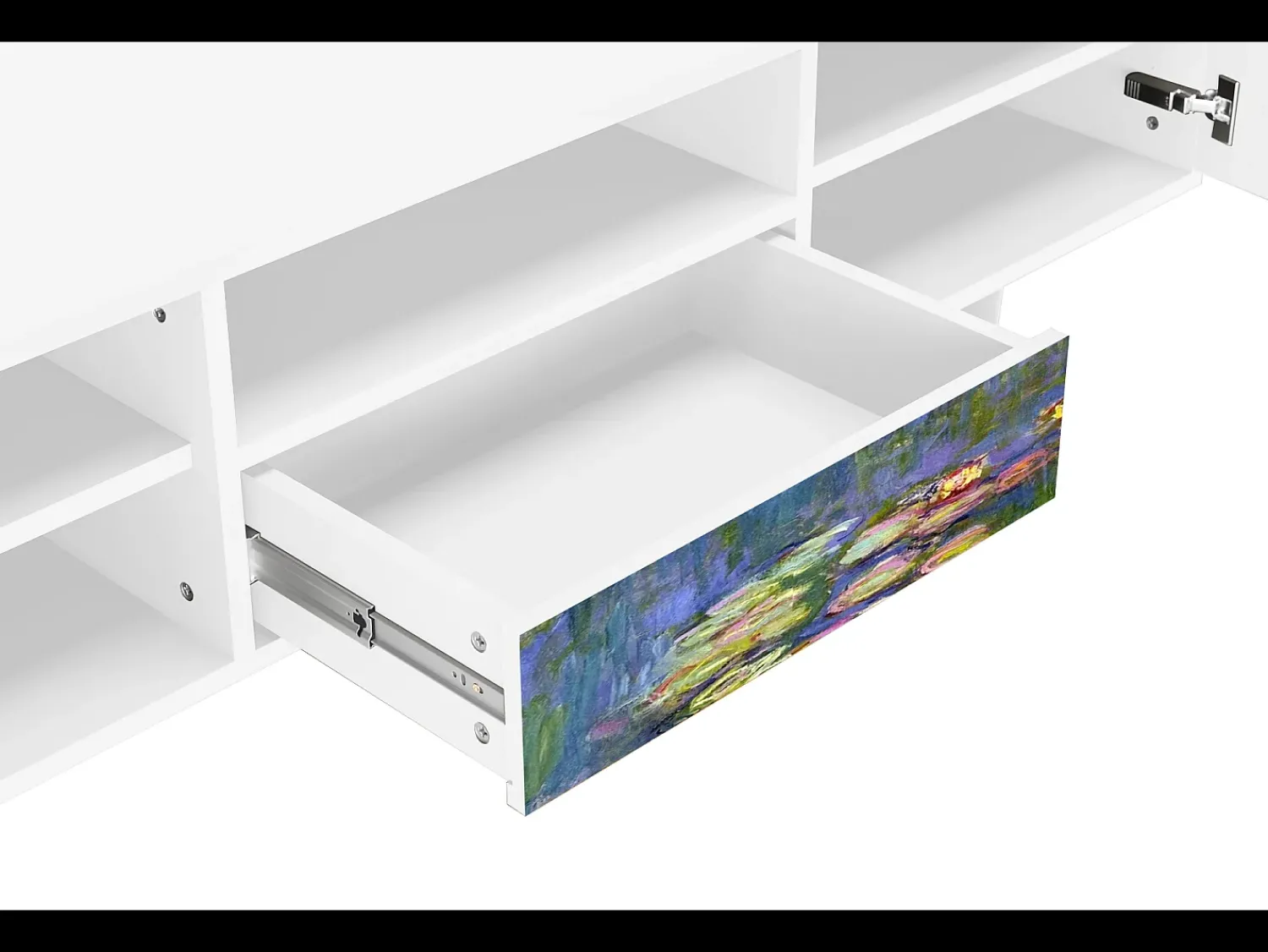 Mueble de TV - 170х59х41 cm - T6 - The water lily pond , Branco^ Móvel De Tv