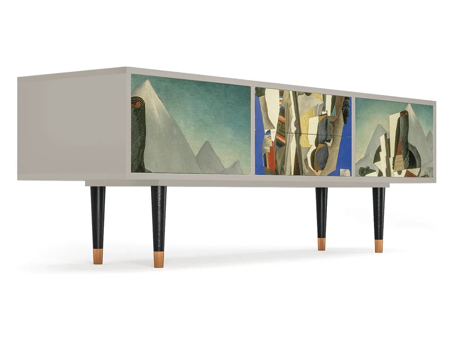 Mueble de TV - 170х59х48 cm - T4 - The Cubist Paintings , Areia^ Móvel De Tv