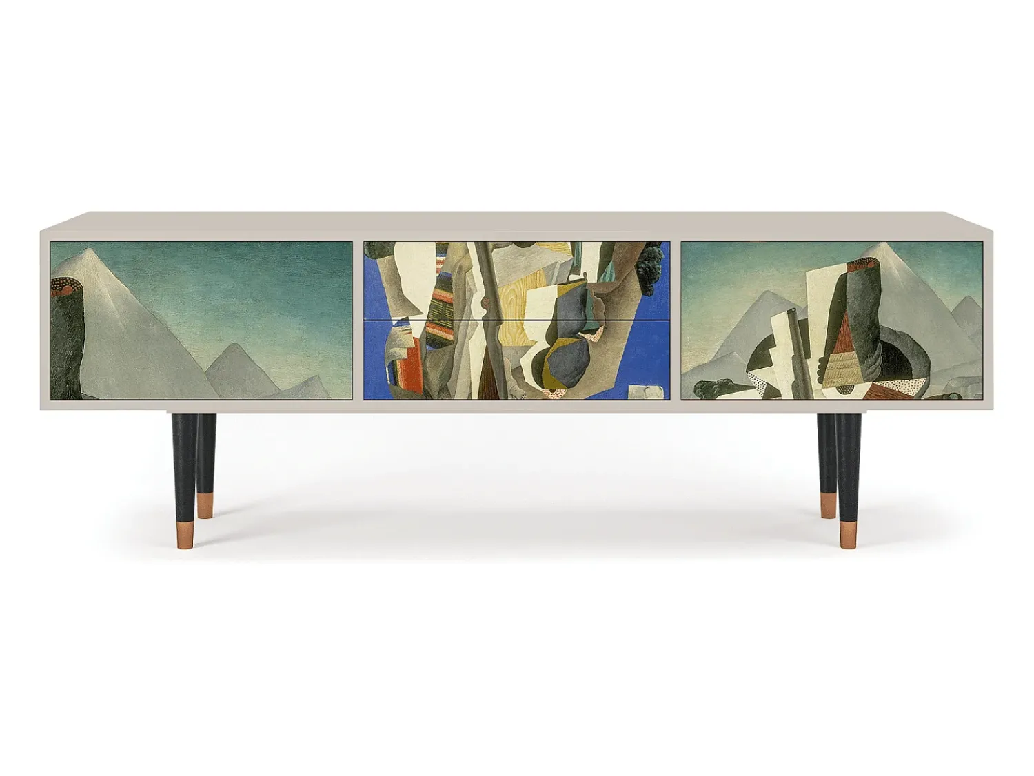 Mueble de TV - 170х59х48 cm - T4 - The Cubist Paintings , Areia^ Móvel De Tv