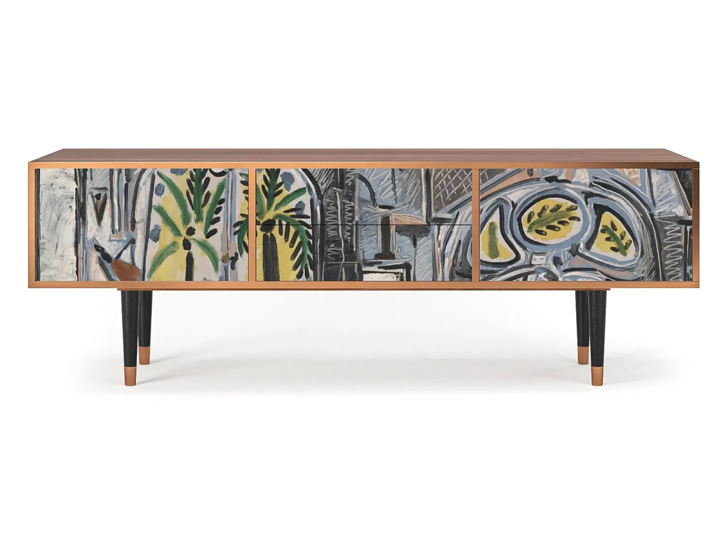 Online Mueble de TV - 170х59х48 cm - T4 - The Studio , Nogueira Castanho