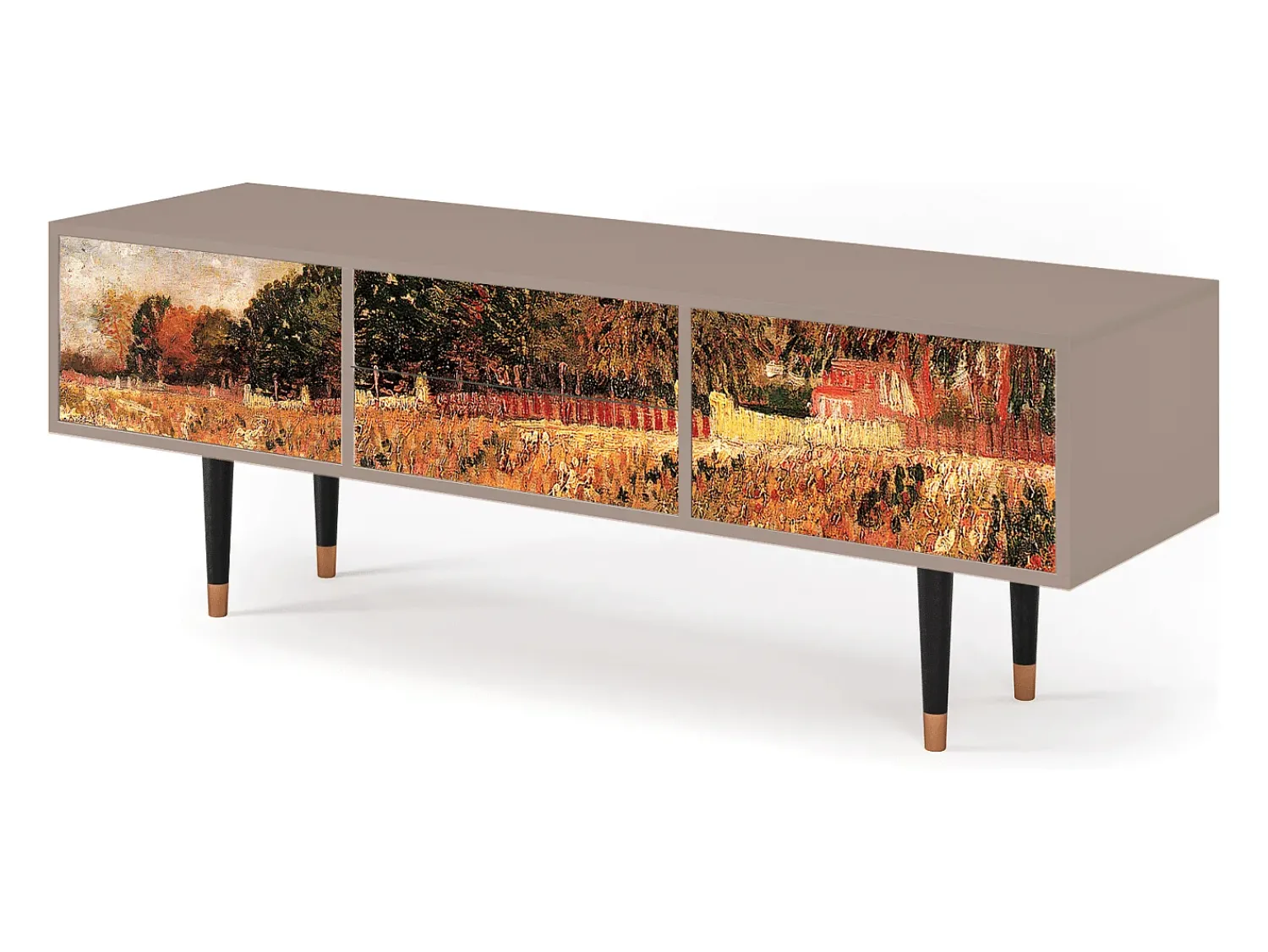 Clearance Mueble de TV - 170х59х48 cm - T4 - The Banks, Latte Bege