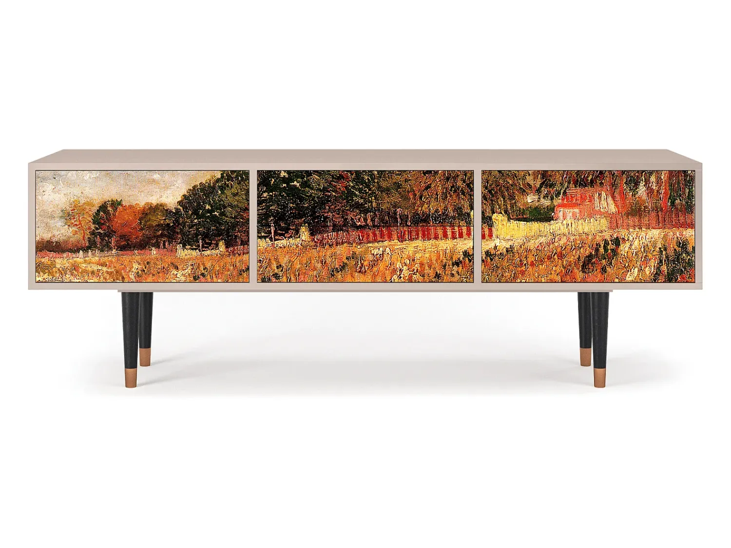 Clearance Mueble de TV - 170х59х48 cm - T4 - The Banks, Latte Bege
