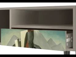 Sale Mueble de TV - 115х59х48 cm - T3 - The Cubist Paintings , Areia Bege